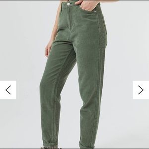 BDG green corduroys